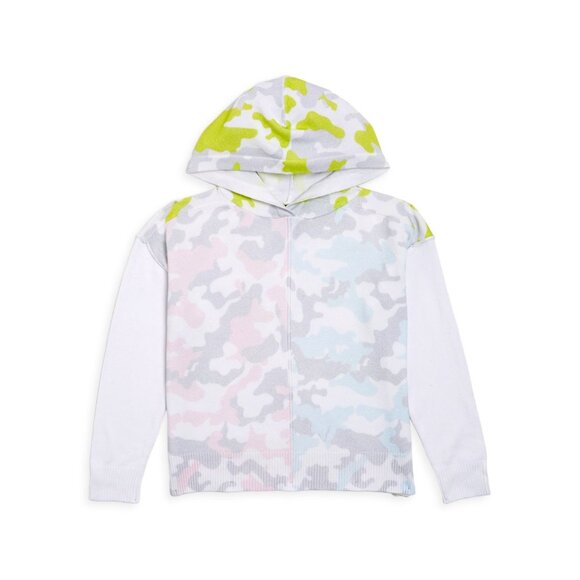 Aqua Big Kid Girls Camo Hooded Sweater Size 7/8